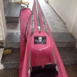 Surfski Ciclone preto e rosa