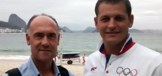 José Luis Garcia Portugal e Djordje Visacki Sérvia praia de Copacabana - Rio 2016 (Foto: Leonardo Filipo)