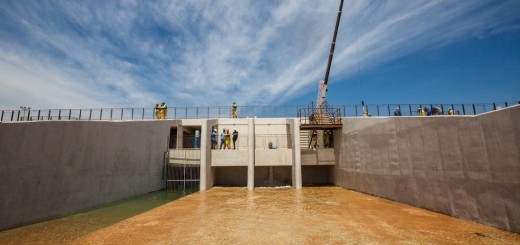 Começa o enchimento do canal do Estádio Olímpico de Canoagem Slalom em Deodoro