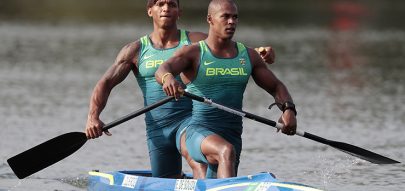 RIO DE JANEIRO - 20/08/2016 - CANOAGEM MASCULINO- ESTADIO DA LAGOA - Canoa Dupla 1000m - Final - na foto Erlon de Souza Silva e Isaquias Queiroz durante prova onde foram medalha de prata - Foto:Alexandre Loureiro/Exemplus/COB